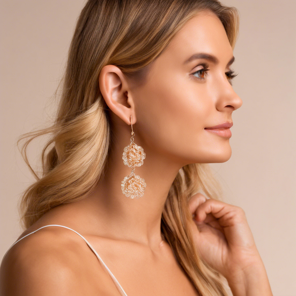 Intricate Gold Floral Earrings with Double-Tiered Dangle Design in silver